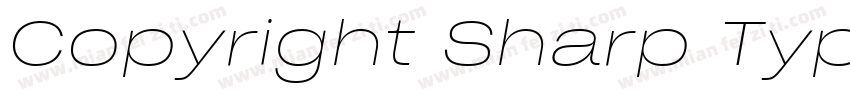 Copyright Sharp Typ字体转换